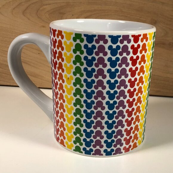 Disney Pride Collection Ceramic Mug 14 Ounce LGBTQIA+ Mickey Mouse Head Rainbow - Picture 1 of 8
